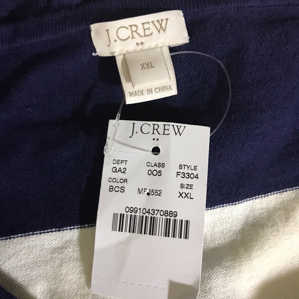 J.Crew Elbow Sleeve Boatneck Striped Sweater NEW - Picture 4 of 4